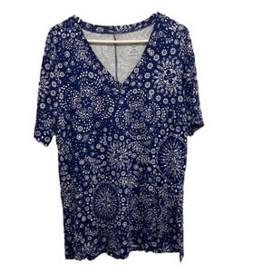 Favorite Tunic Super Soft V-Neck Side Slit Tee Size 00